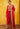 Red Marigold Brocade Tunic Set- front view