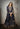 Navy Marigold Brocade Short Garara Set- front view