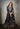 Navy Marigold Brocade Short Garara Set- front view