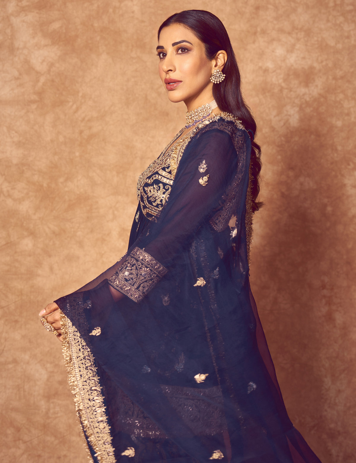 Sophie Choudry in Rukhsaar Peplum Set