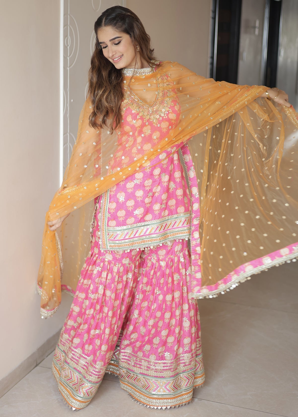 Rasha Thadani in Dwisha Halter Sharara Set