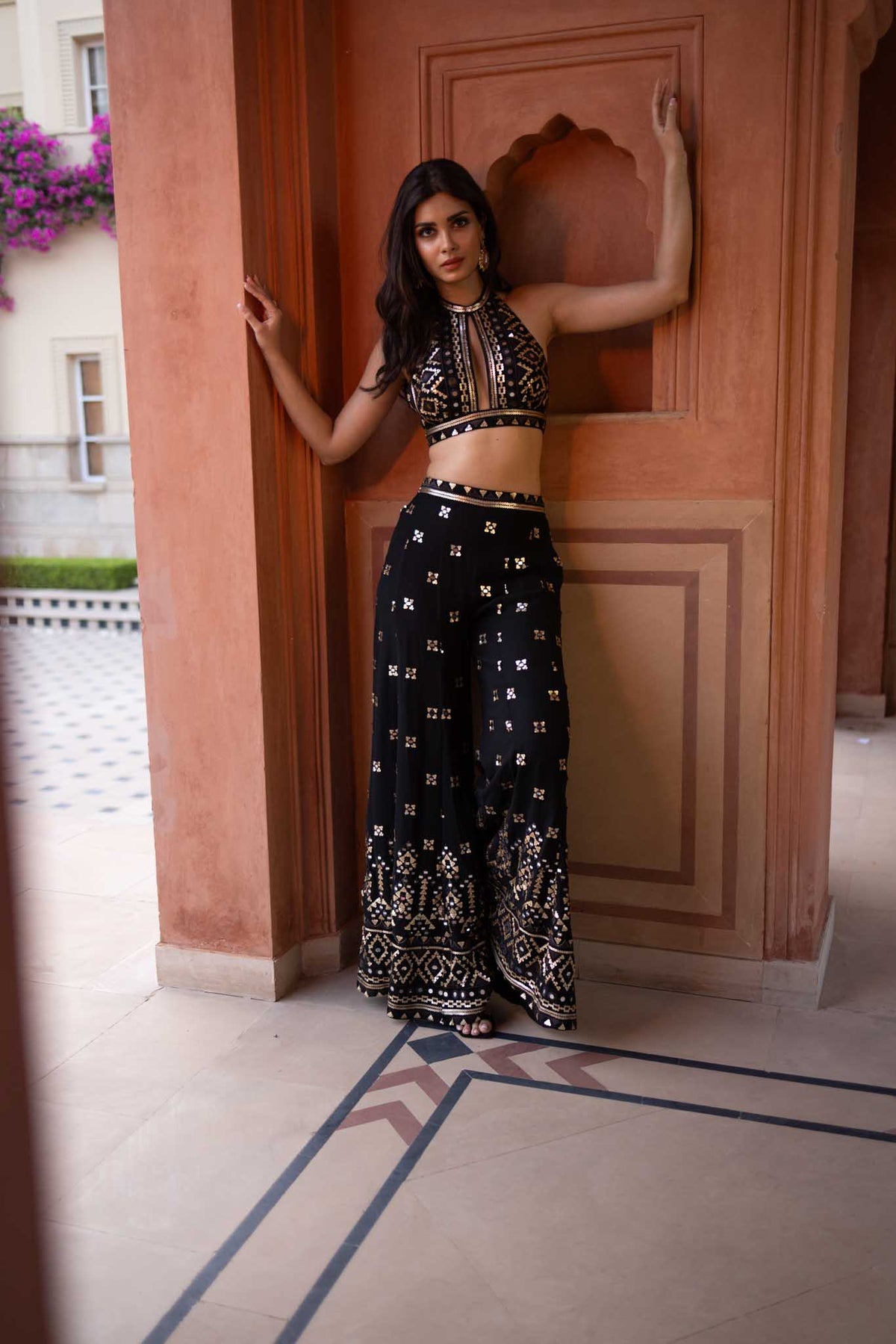 Diana Penty in Black Jiya  Co-ord Set- front view