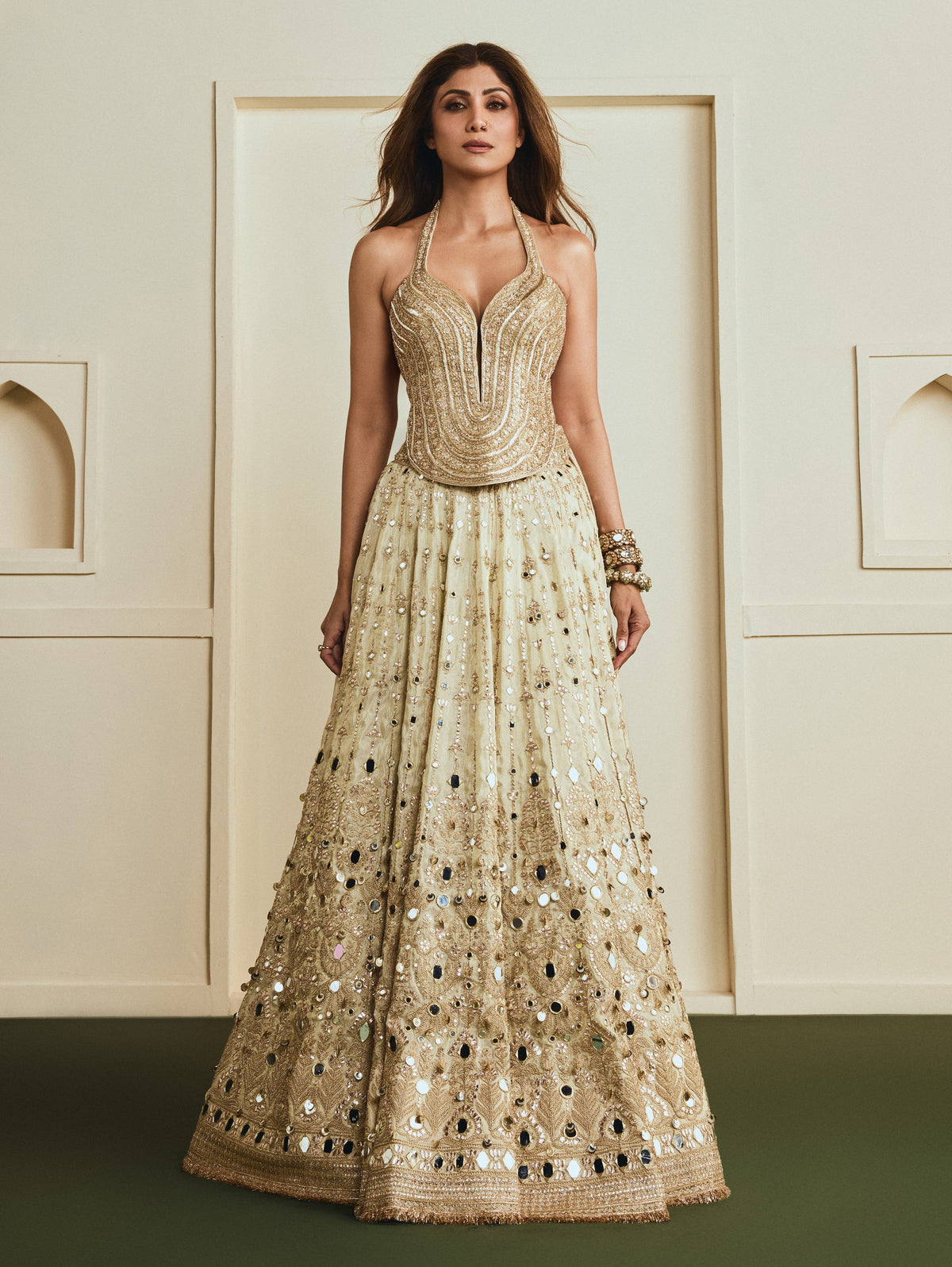 Shilpa Shetty In Saanjh Lehenga Set