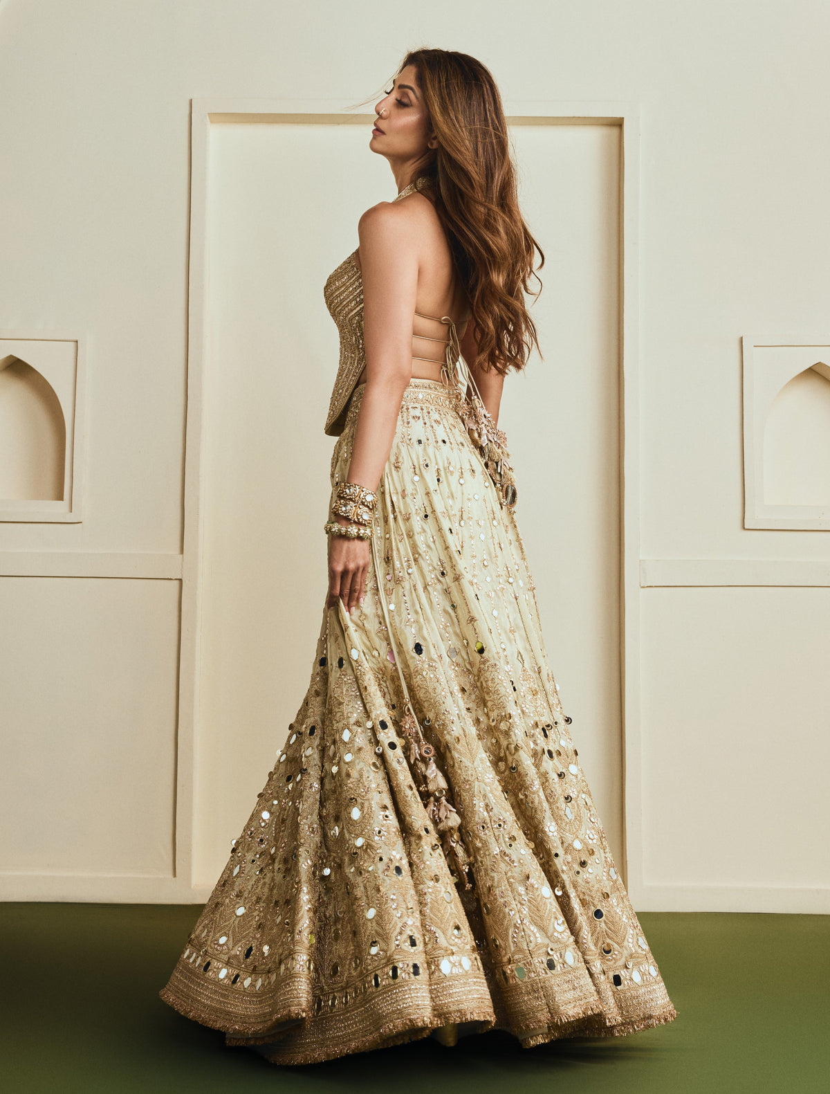 Shilpa Shetty In Saanjh Lehenga Set