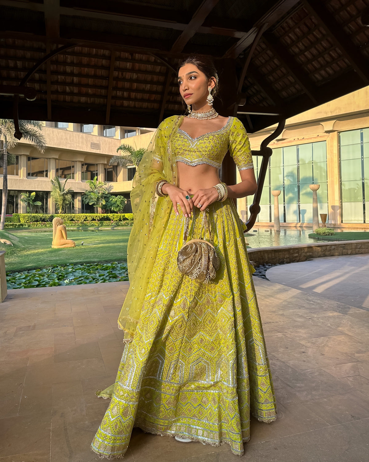 Juhi Godambe In Shahi Lehenga Set- front view