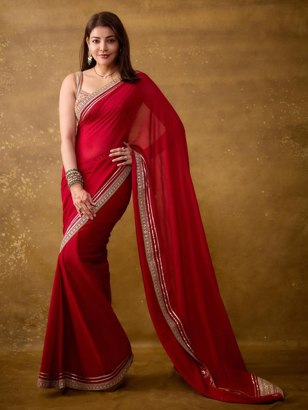 Kajal Aggarwal in Zohra Saree Set