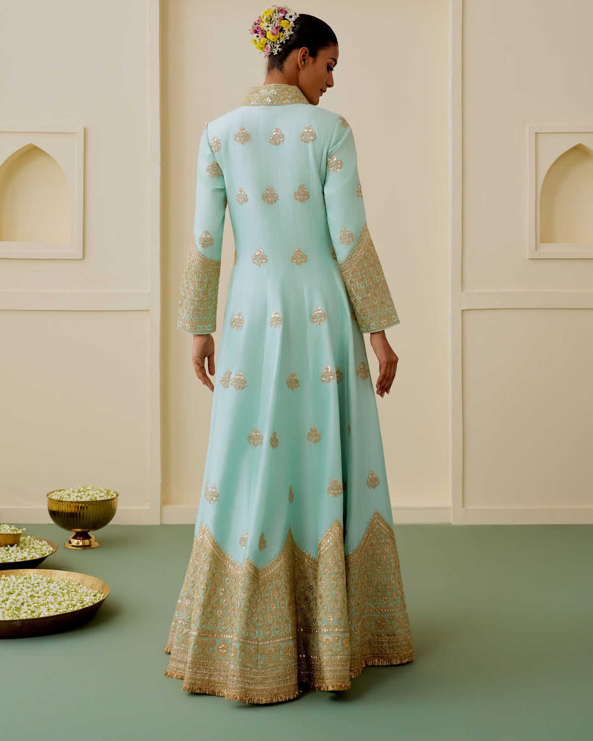 Zareenah Anarkali Jacket Set