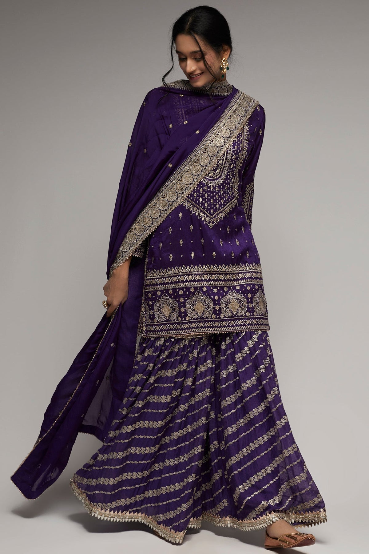 Rati with Jamdani Sharara Set -Juhi Chawla