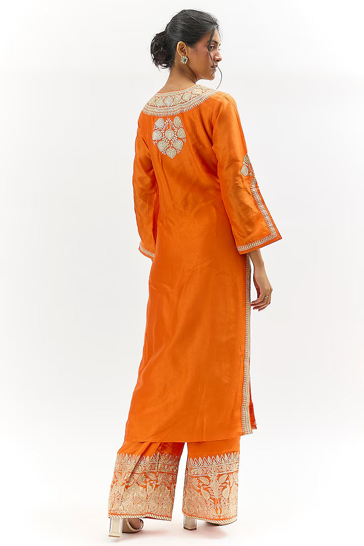 Muzzafar Palazzo Set-Sheer Datta