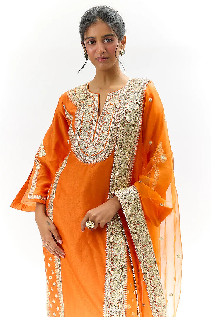 Muzzafar Palazzo Set-Sheer Datta