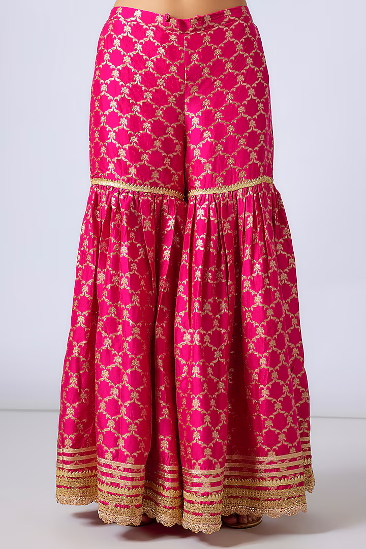 Juhi Chawla in Marigold Brocade Short Garara Set