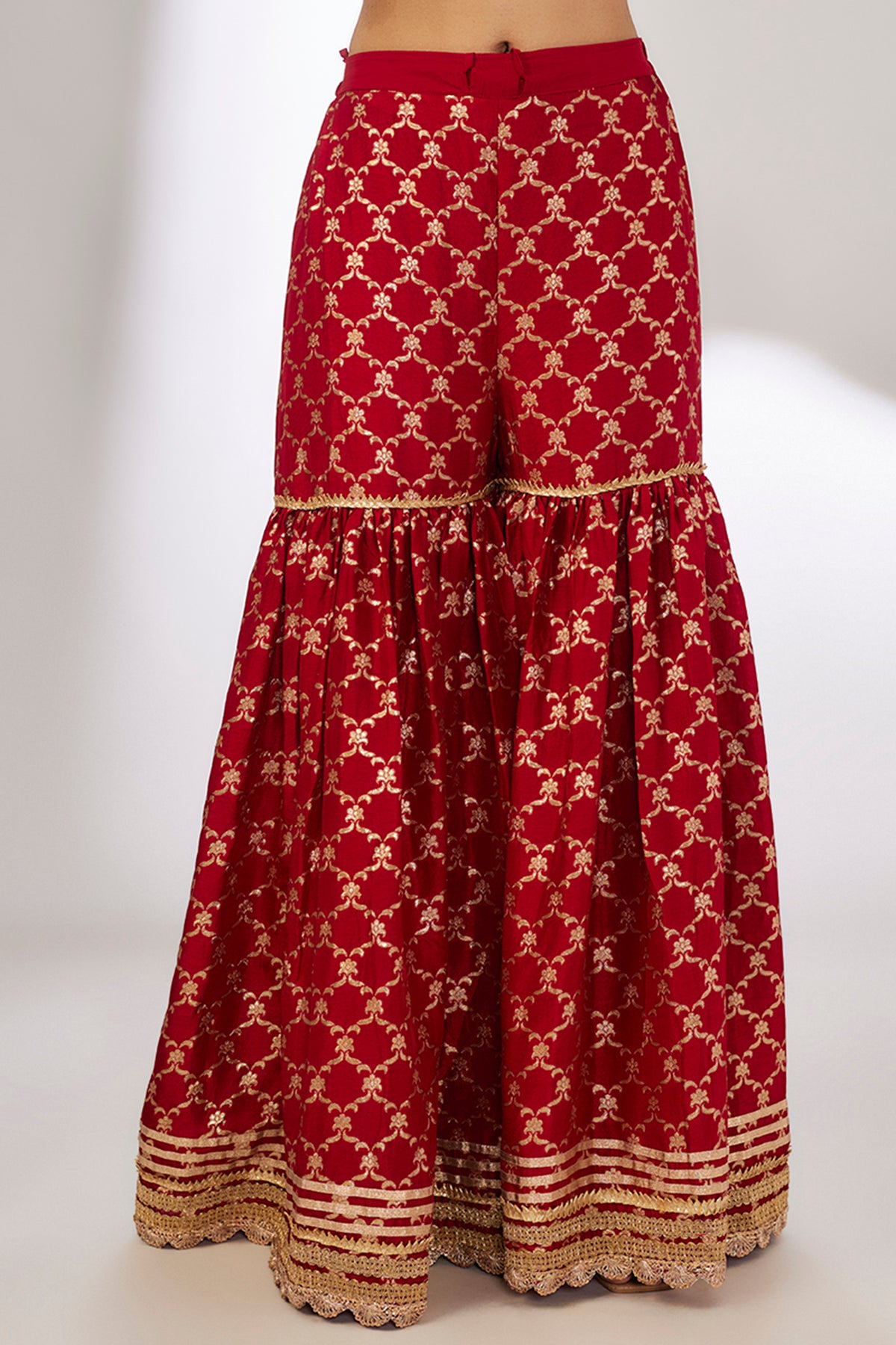 Marigold Brocade Short Garara Set