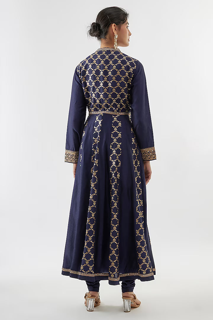 Marigold Brocade FO with Churidar