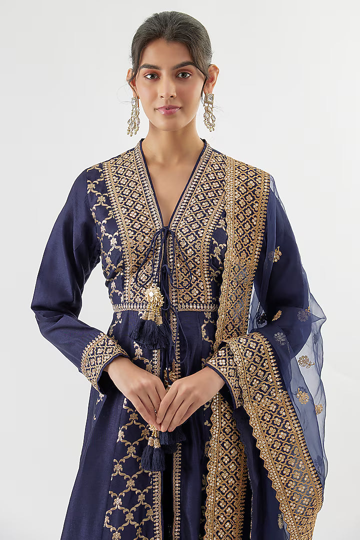 Marigold Brocade FO with Churidar