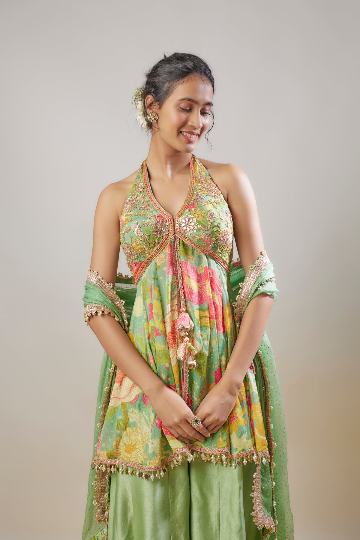 Akshara Sharara Set
