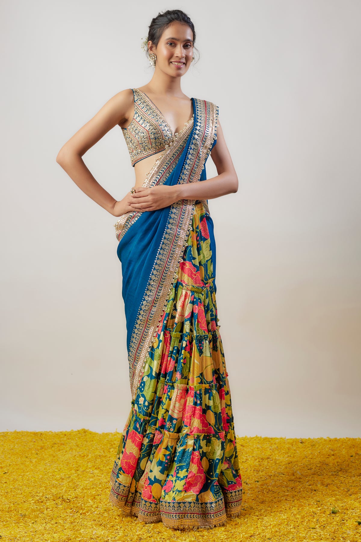 Blue Saree Set