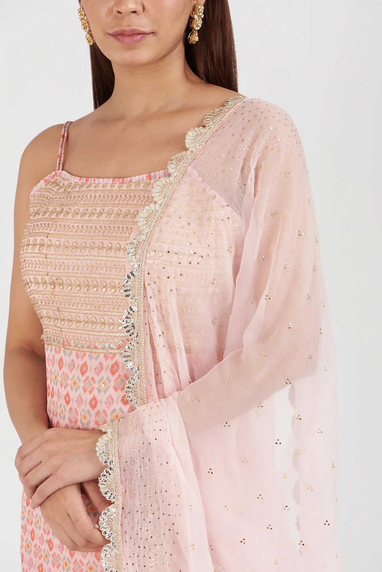 Georgette LUCKHNOWI GARARA / SHARARA DRESS at Rs 2100/piece in Surat | ID:  25679994748