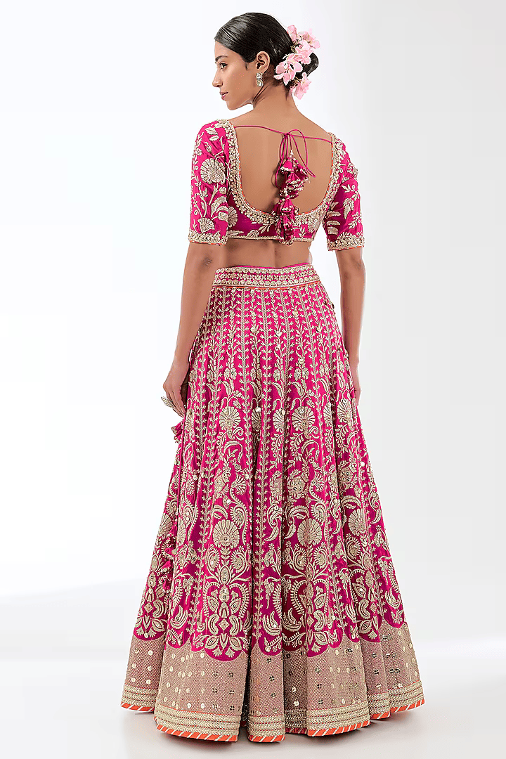 Golconda Swati Lehenga Set- Pearl Shah