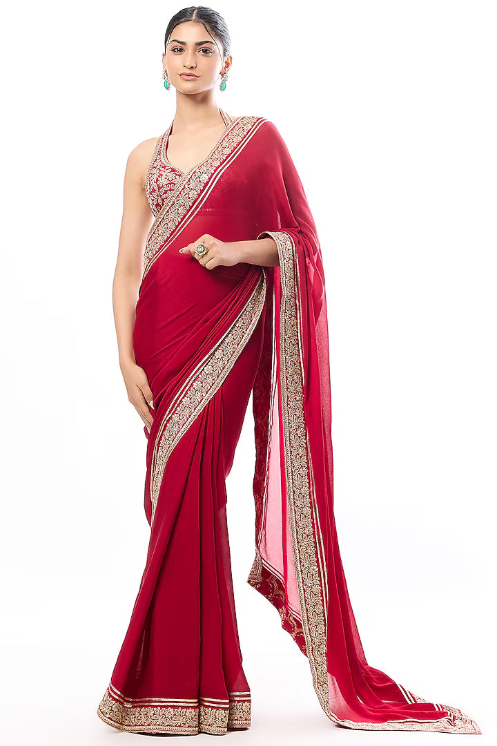 Ahsaas Channa in Afreen Saree Set