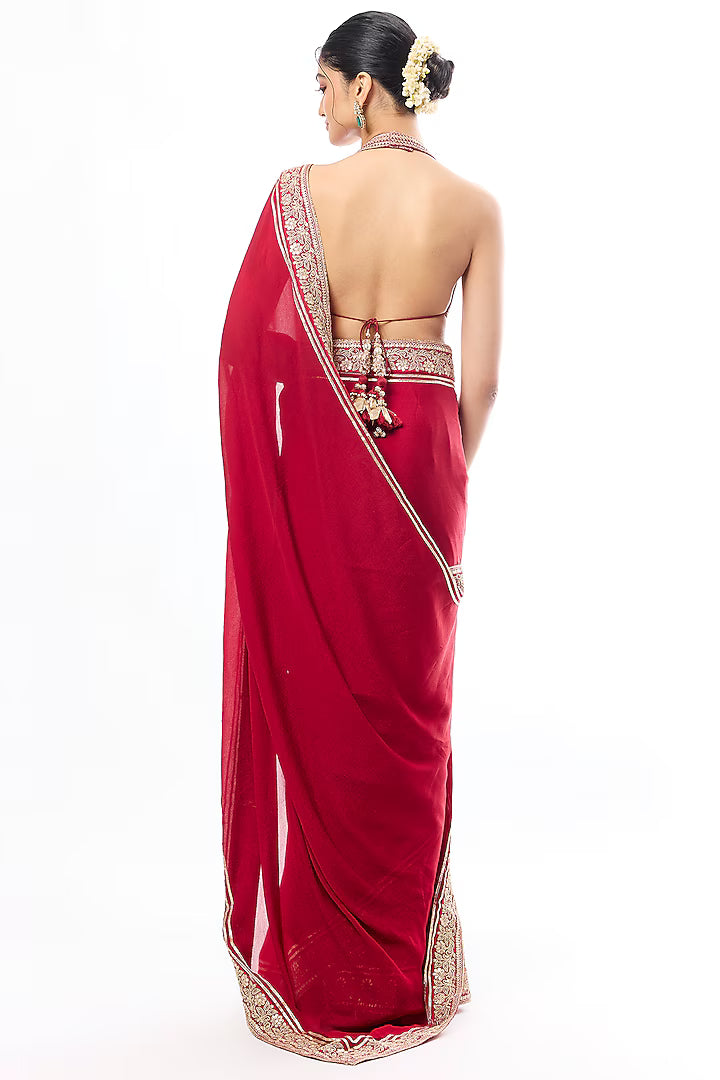Ahsaas Channa in Afreen Saree Set