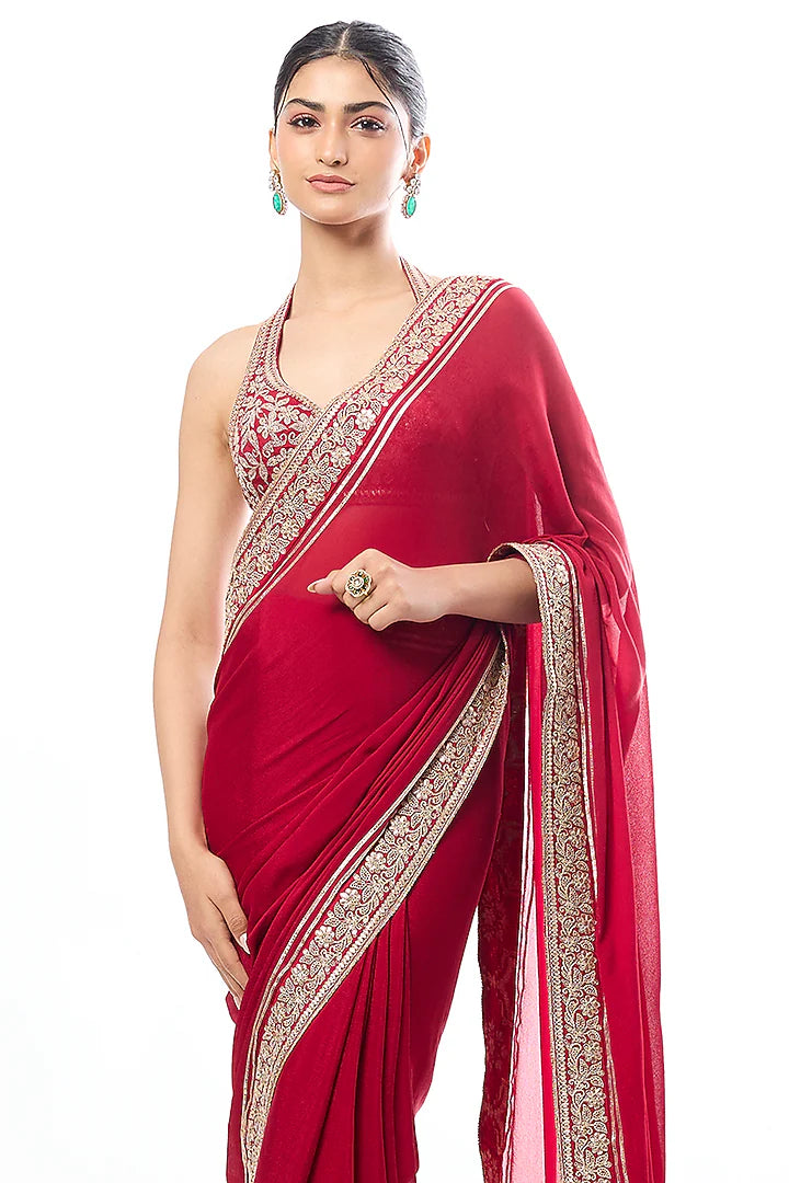 Ahsaas Channa in Afreen Saree Set