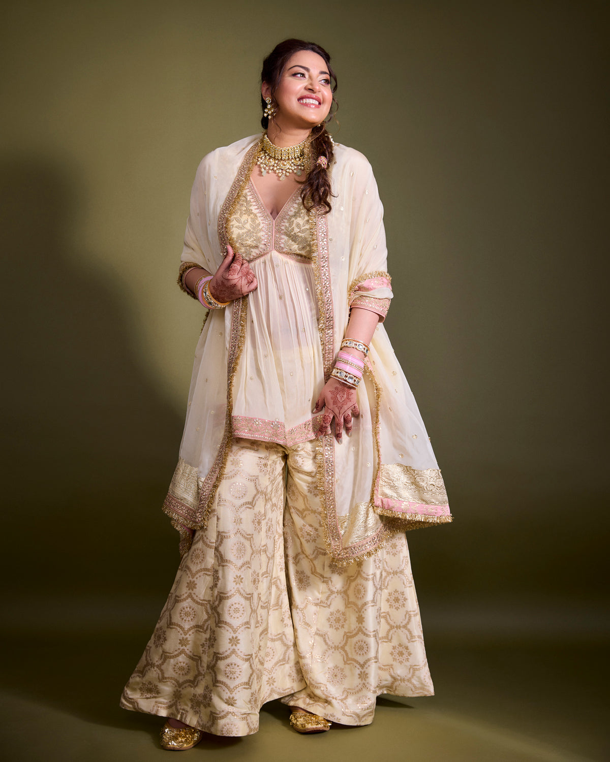 Anushka Ranjan In Ridah Sharara Set