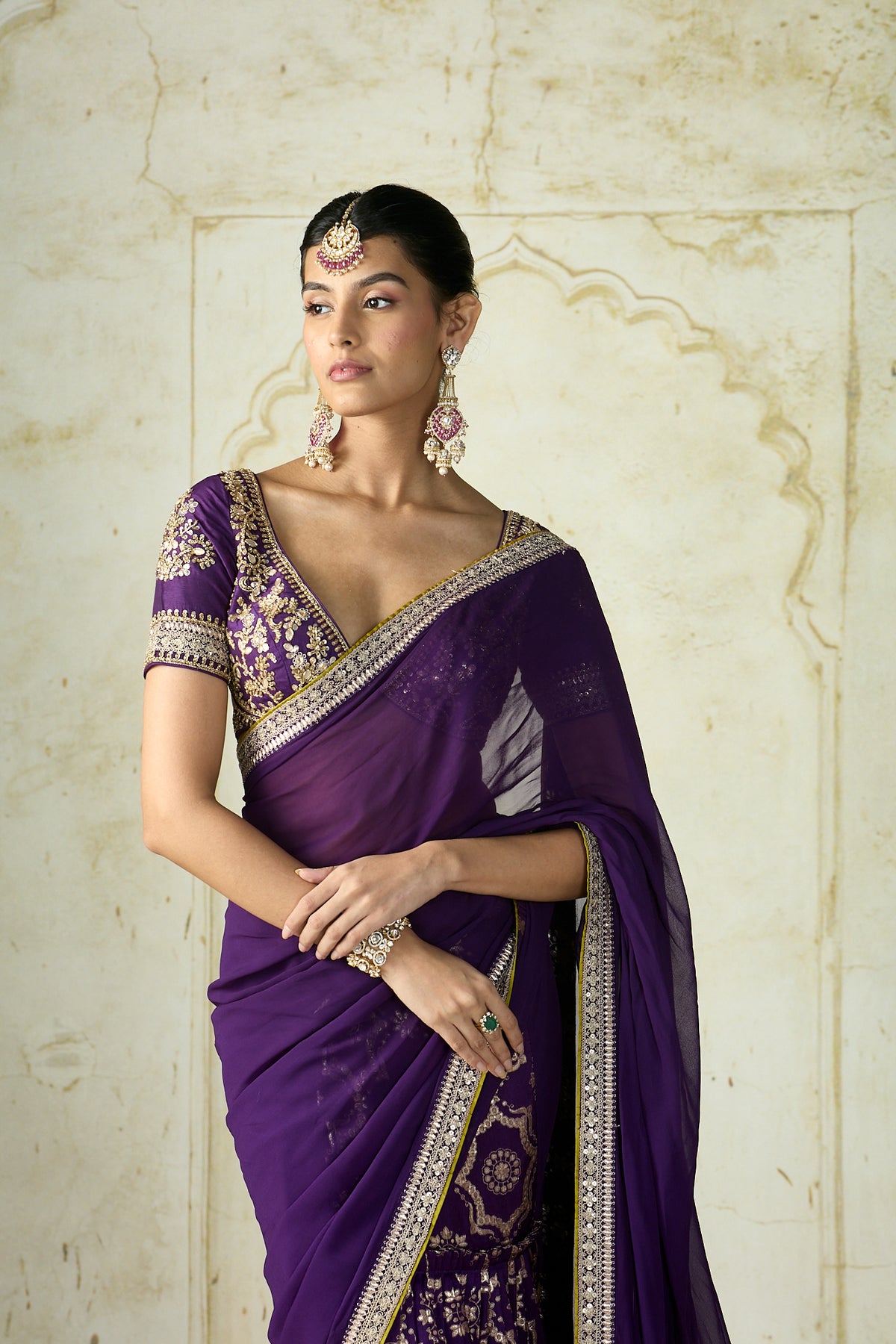 Swati Vatsa in Ruqqayah Saree Set
