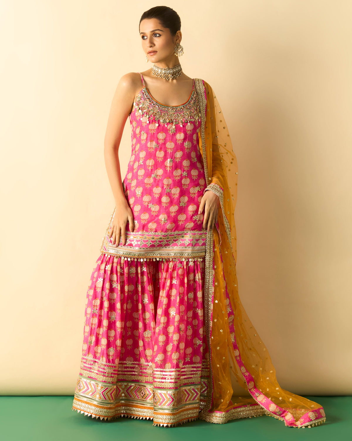 Hebah Patel in Ravina Strappy Sharara Set