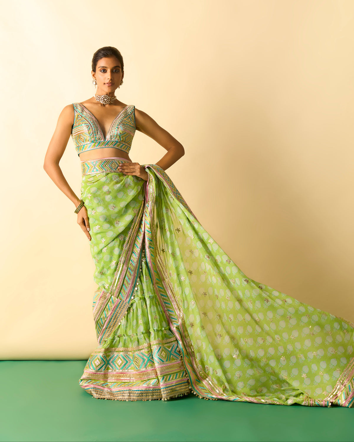 Jasleen Saree Set