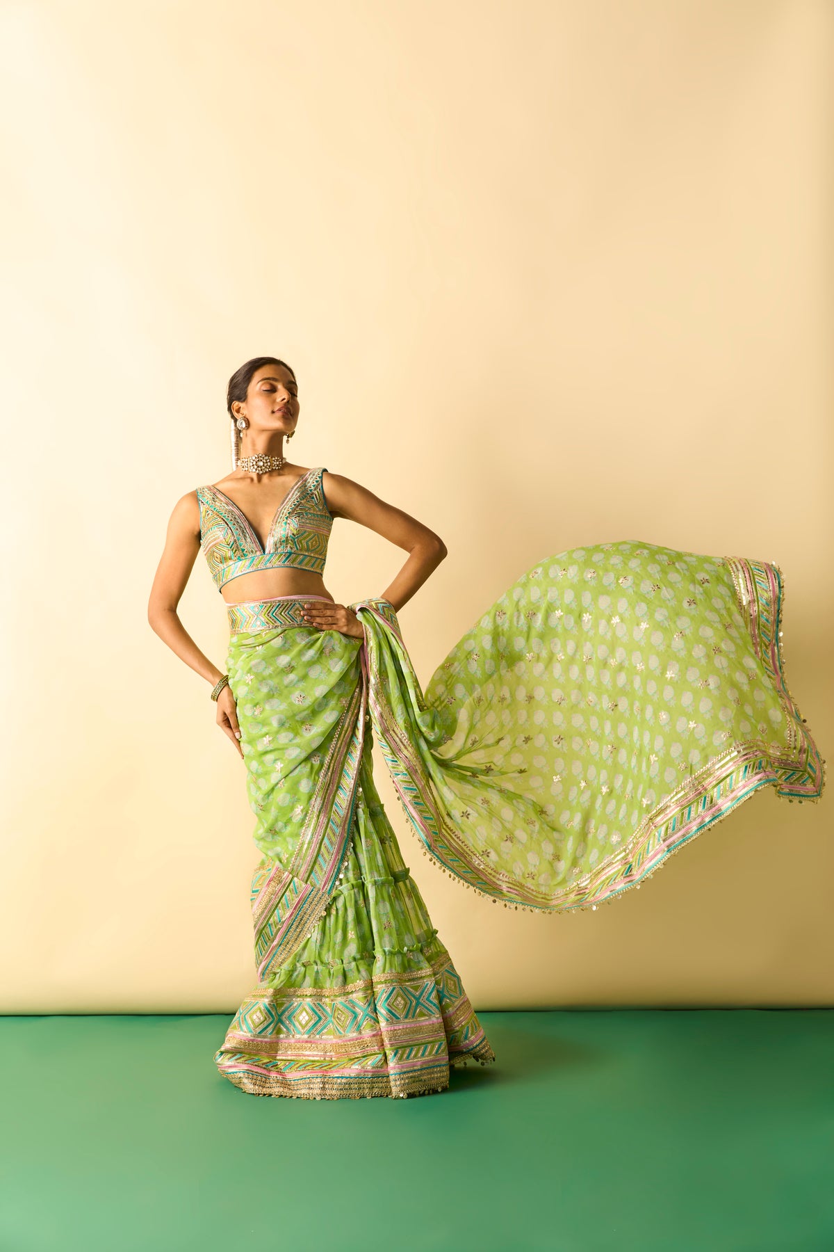 Jasleen Saree Set