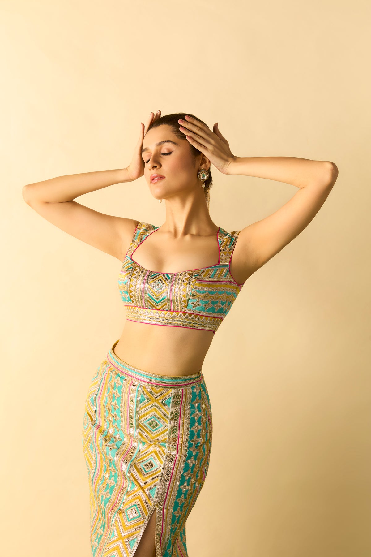 kashvi slit skirt set