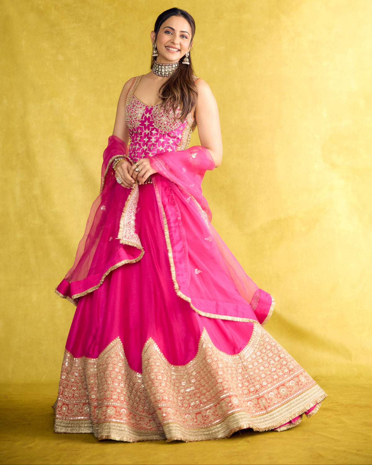 Rakulpreet in Mariyam Lehenga Set