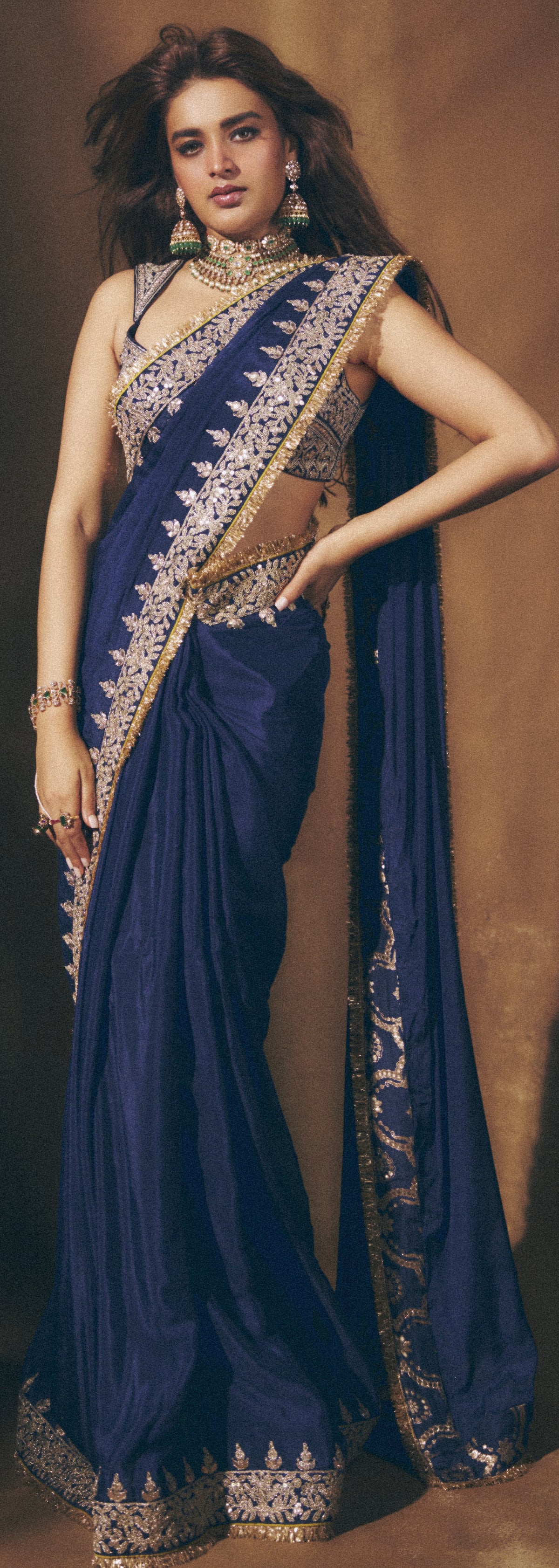 Nidhi Agarwal in Layla Saree Set