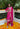 Rani Pink Aarohi Anarkali Set- front view