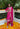 Rani Pink Aarohi Anarkali Set- front view