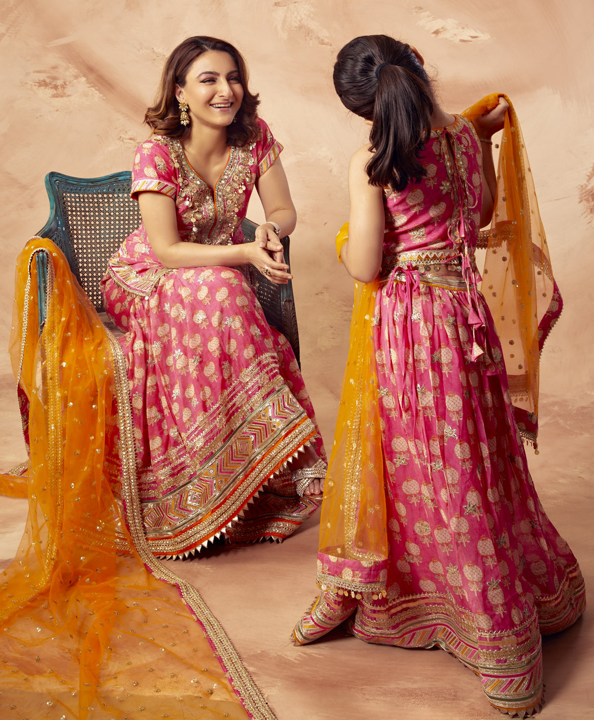 Soha Ali Khan in Sherry Sharara Set