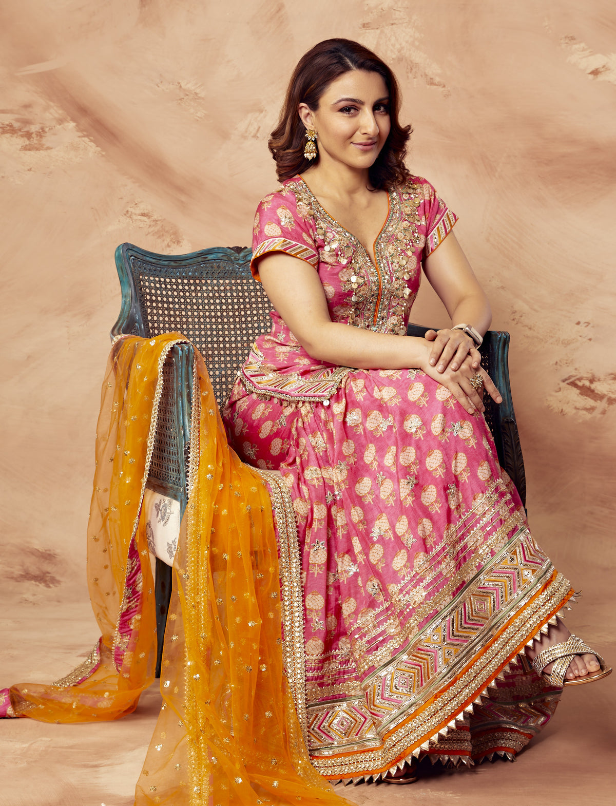 Soha Ali Khan in Sherry Sharara Set