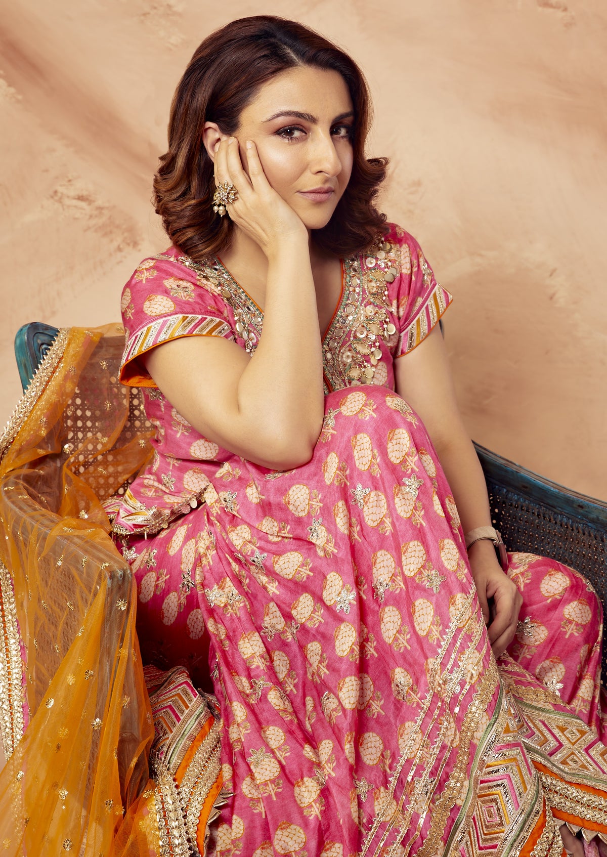 Soha Ali Khan in Sherry Sharara Set