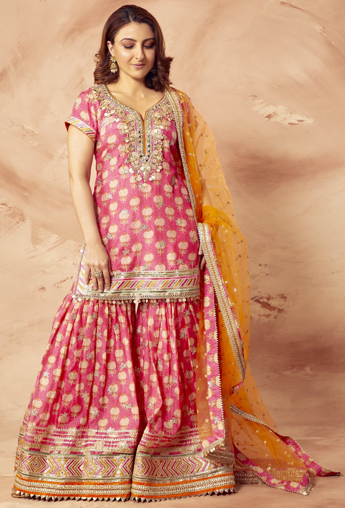 Soha Ali Khan in Sherry Sharara Set