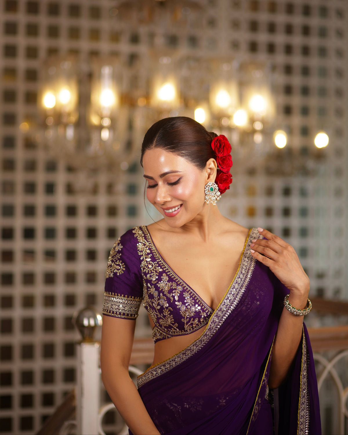 Swati Vatsa in Ruqqayah Saree Set