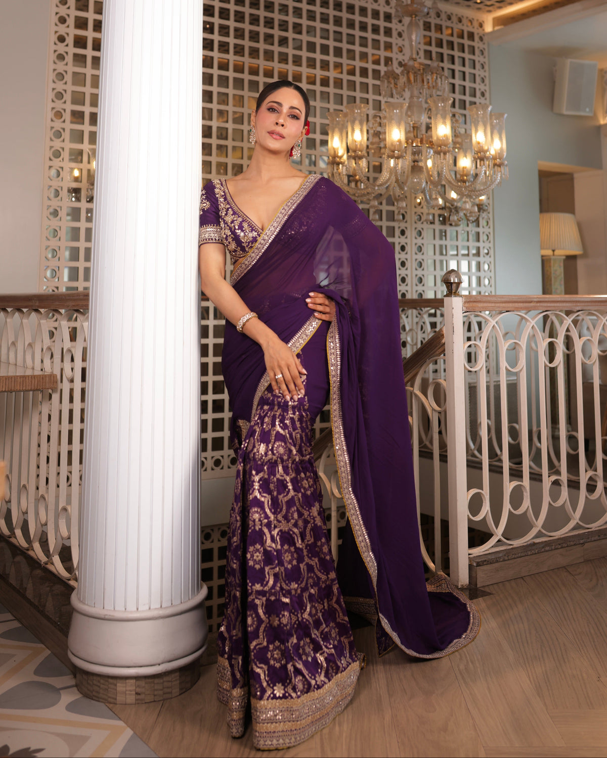 Swati Vatsa in Ruqqayah Saree Set