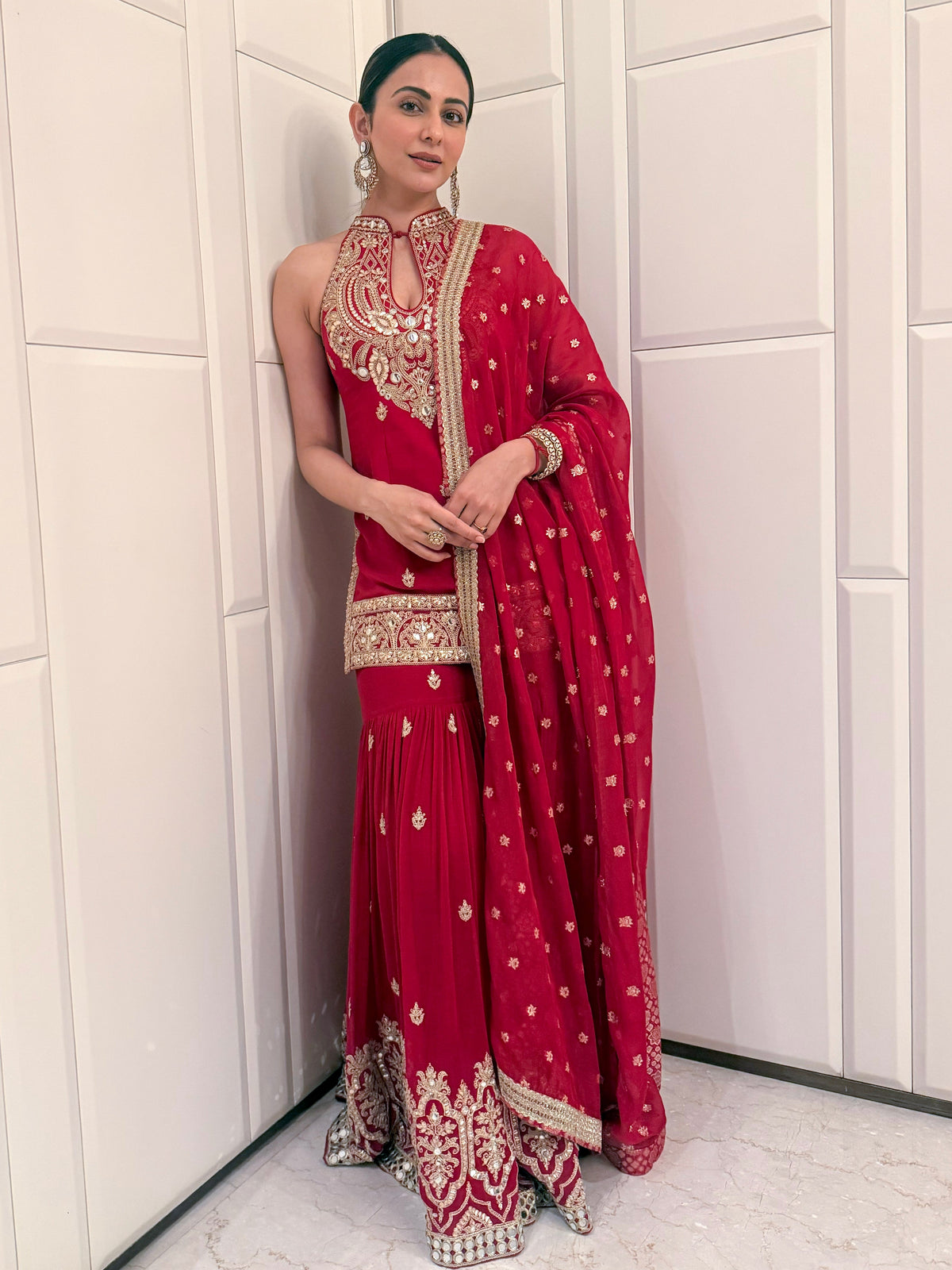 Rakulpreet Singh in Zareen Sharara Set