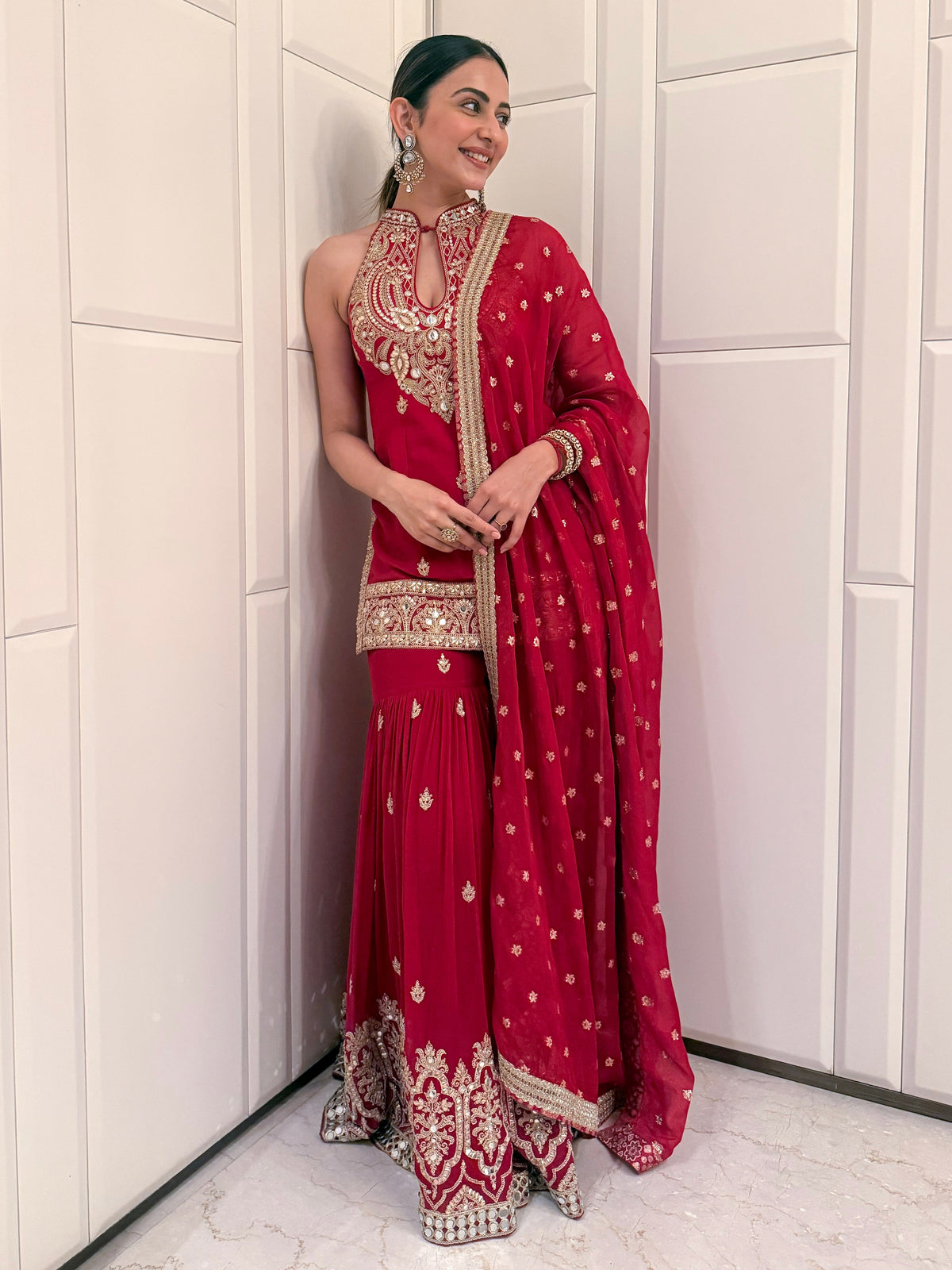 Rakulpreet Singh in Zareen Sharara Set