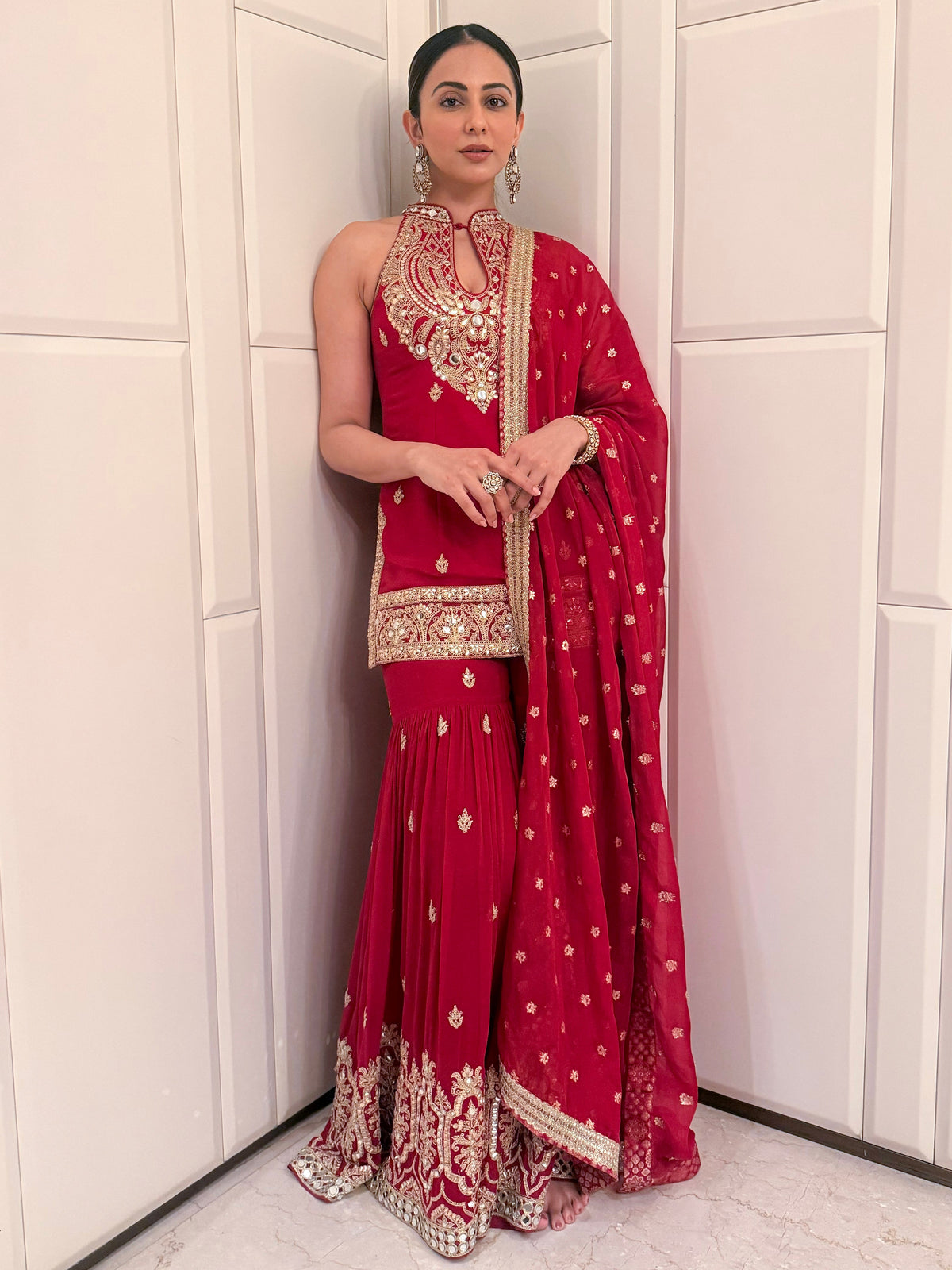 Rakulpreet Singh in Zareen Sharara Set