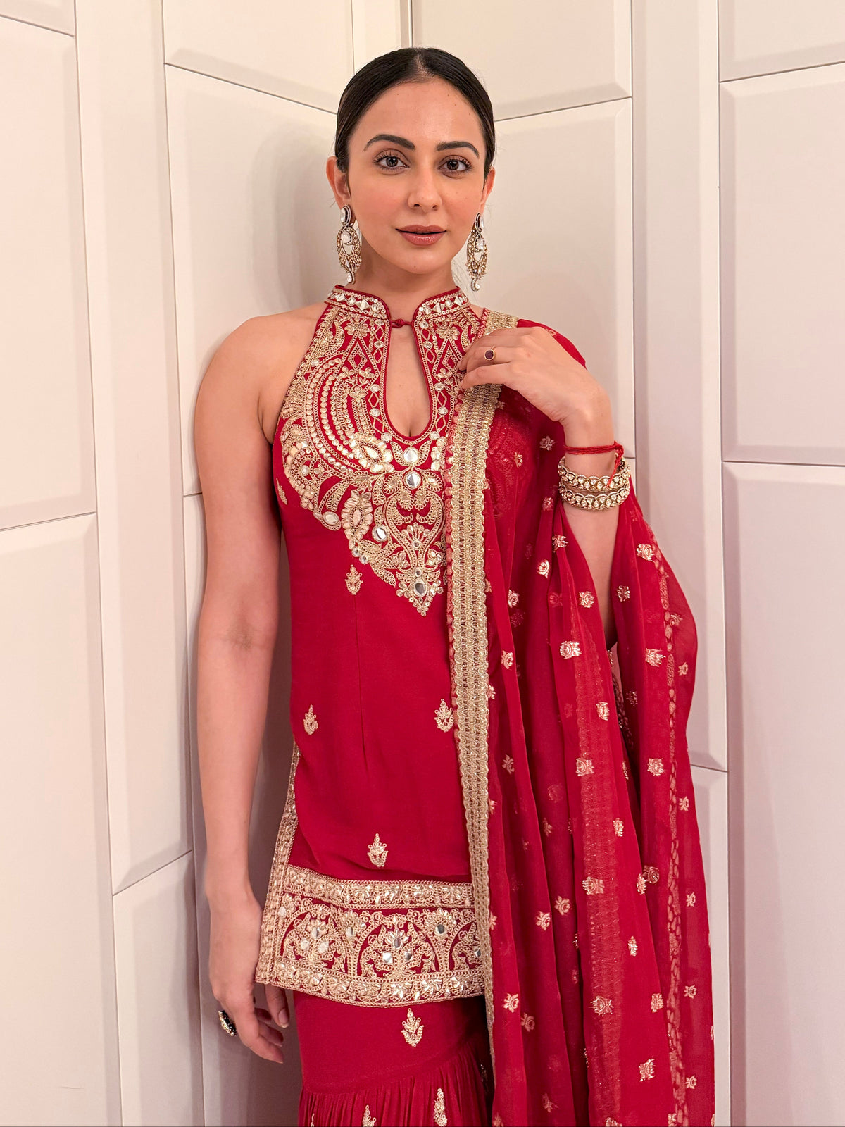Rakulpreet Singh in Zareen Sharara Set