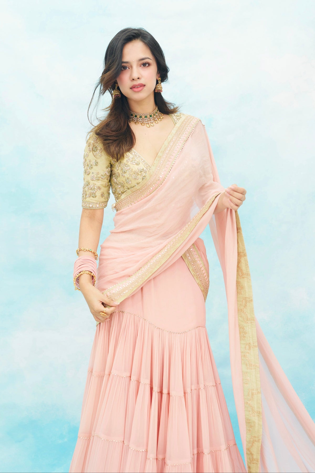 Nitanshi Goel in Iraaya Saree Set