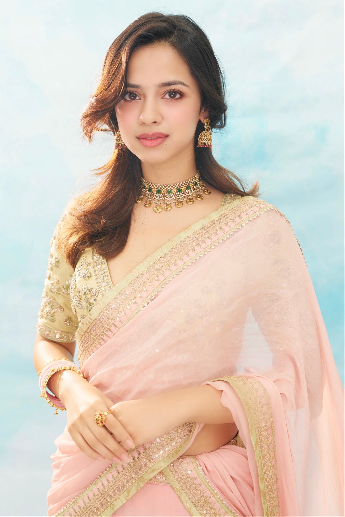 Nitanshi Goel in Iraaya Saree Set