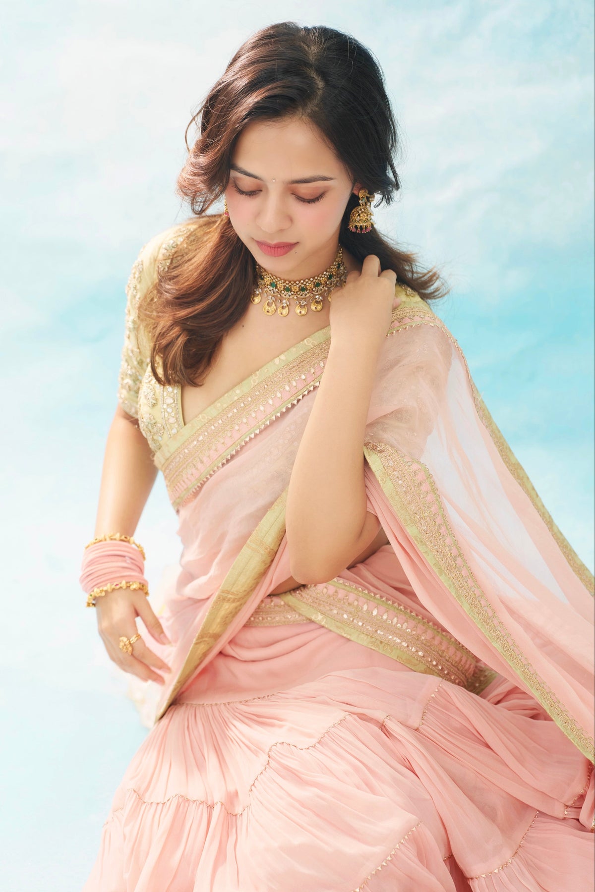 Nitanshi Goel in Iraaya Saree Set
