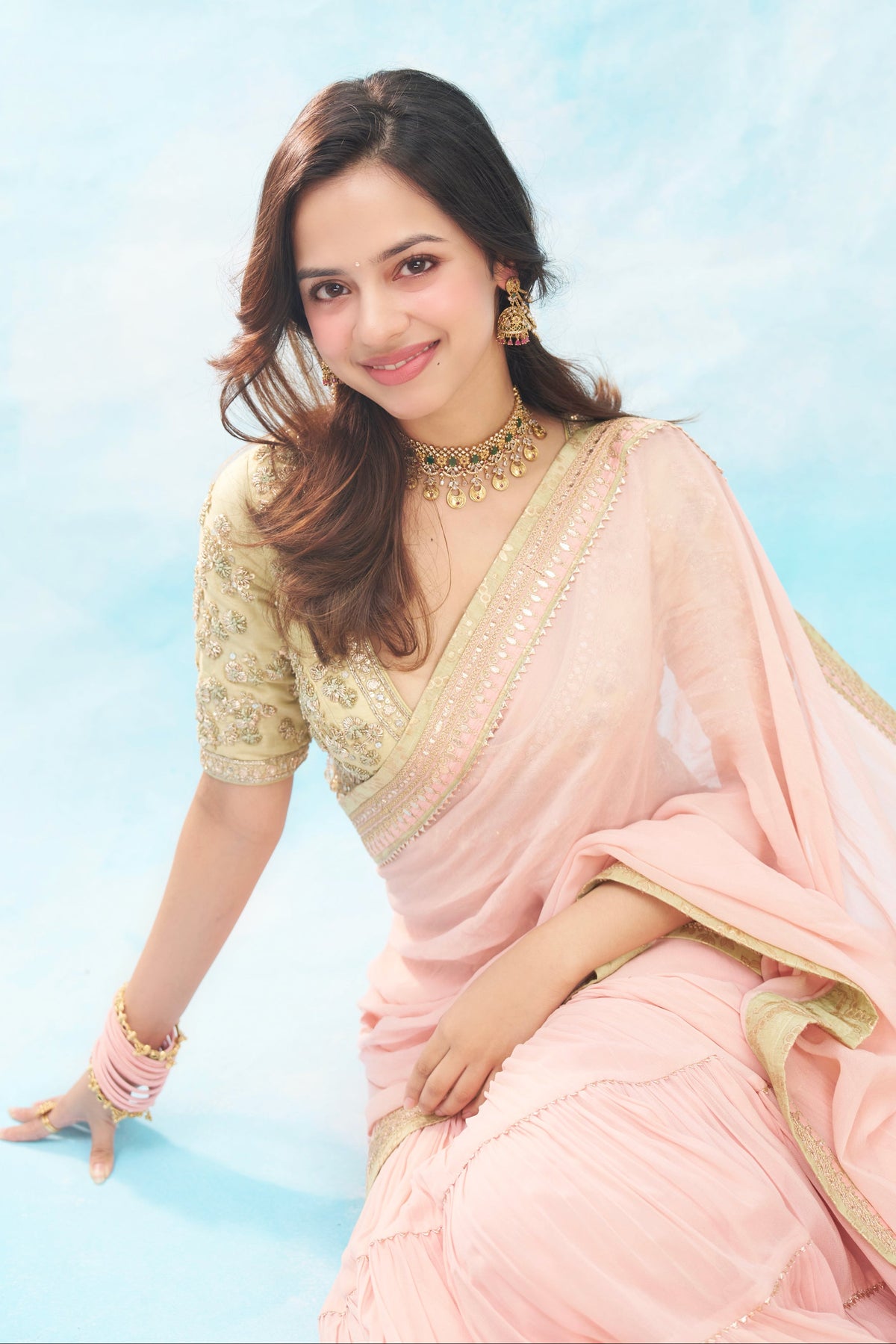 Nitanshi Goel in Iraaya Saree Set