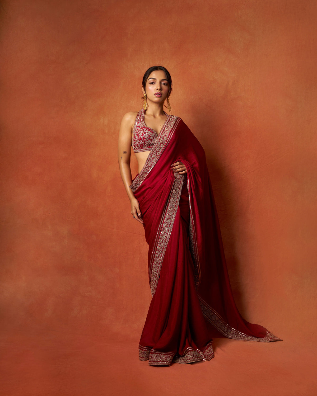 Ahsaas Channa in Afreen Saree Set